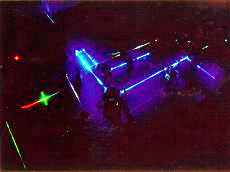 Image of table-top laser system and link to Lasers for Science Facility web pages